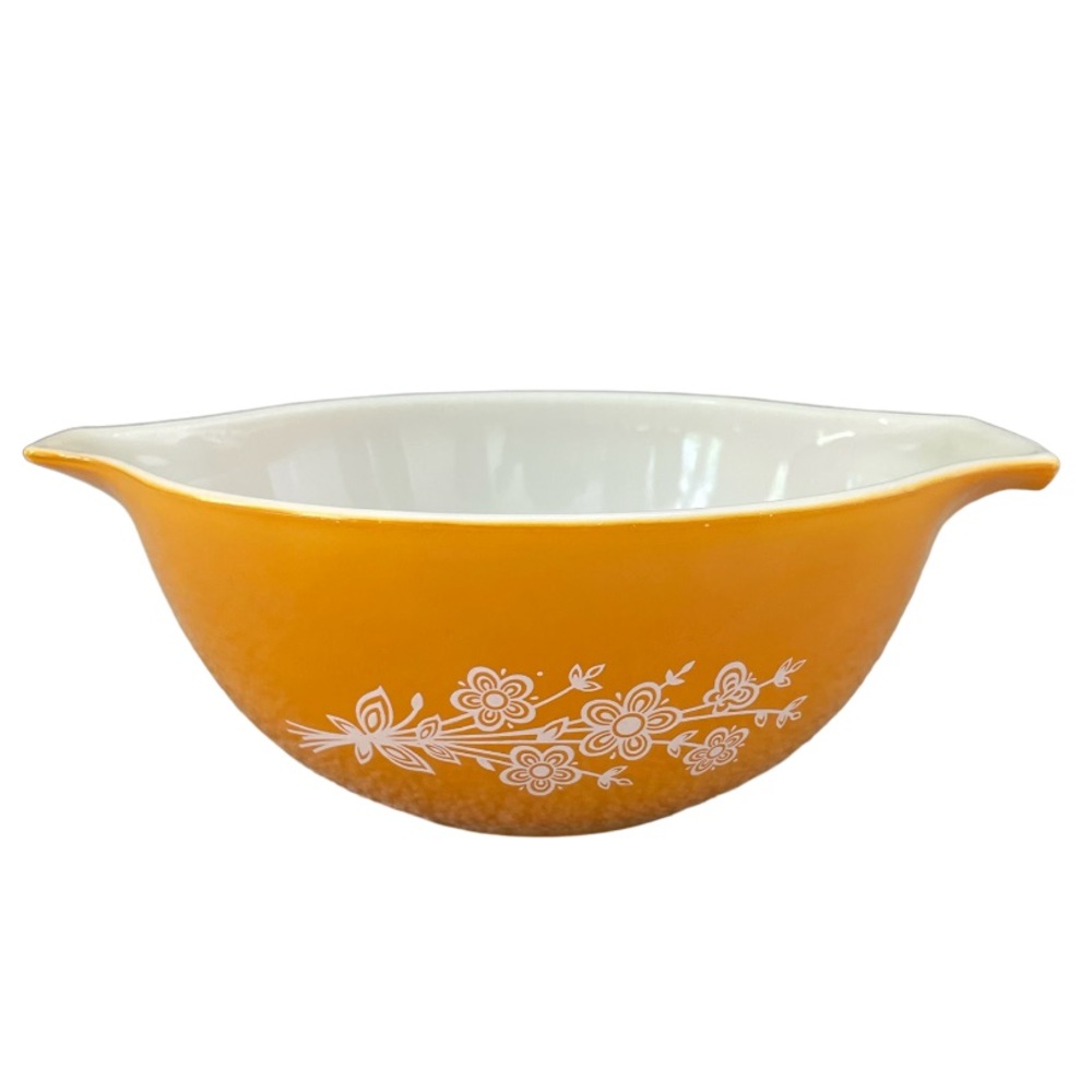 Vintage Pyrex Bowls Set Butterfly Gold Cinderella Butterflies 3 Pc Antique MCM - Picture 12 of 16